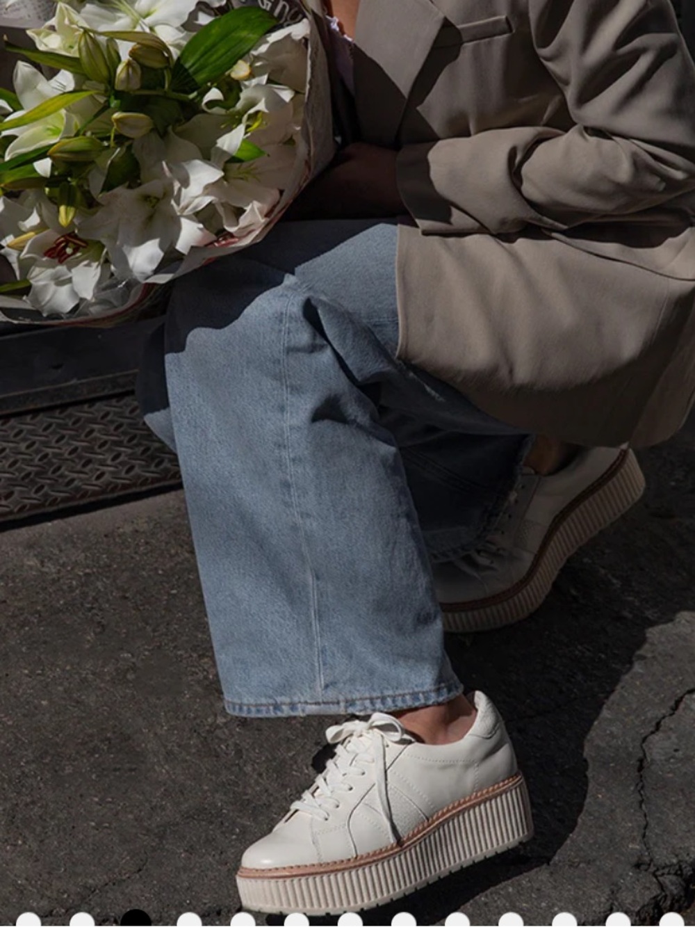 DV DOLCE VITA BUBBLES WHITE PLATFORM CHUNKY TEXTURED SOLES SNEAKERS WOMEN’S 9.5